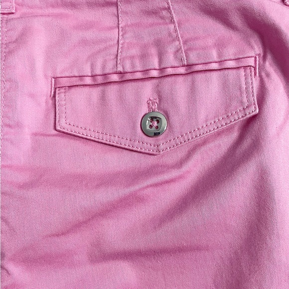 White House Black Market Straight Crop Leg Pants Women’s 4 Pink Denim - Picture 7 of 10